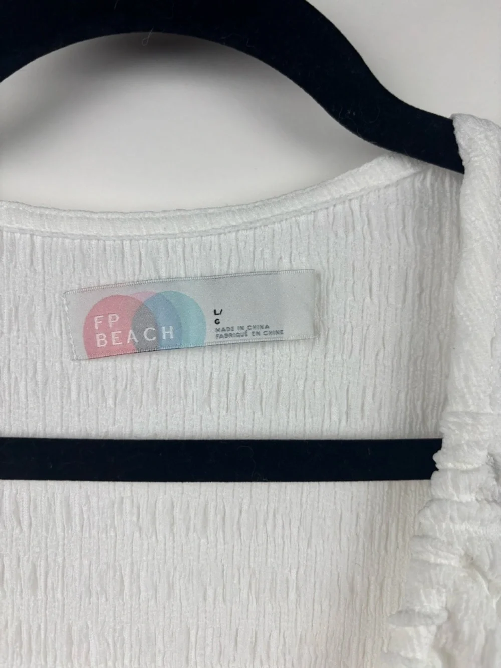 Free People Anderson Mini Dress White L Boho Cottagecore